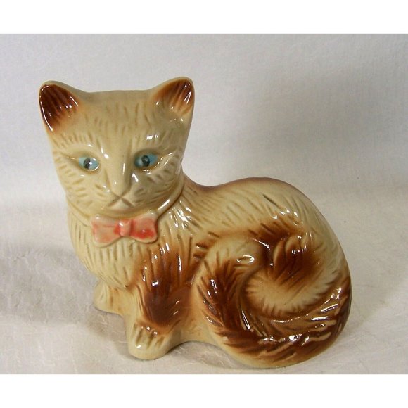 Siamese Cat Figurine Ceramic 5.5 in Kitty Cat Collectors - Picture 5 of 8